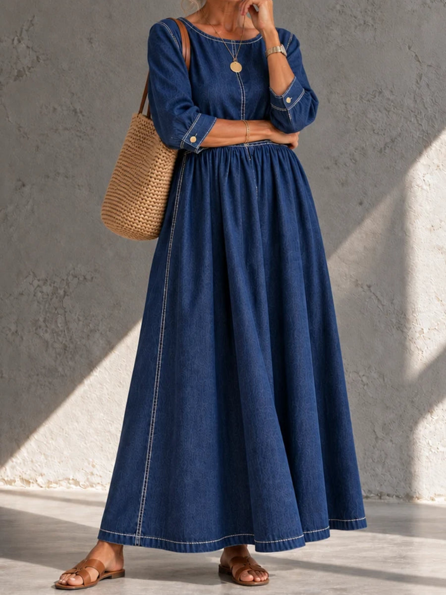 Vestido midi de mezclilla vintage