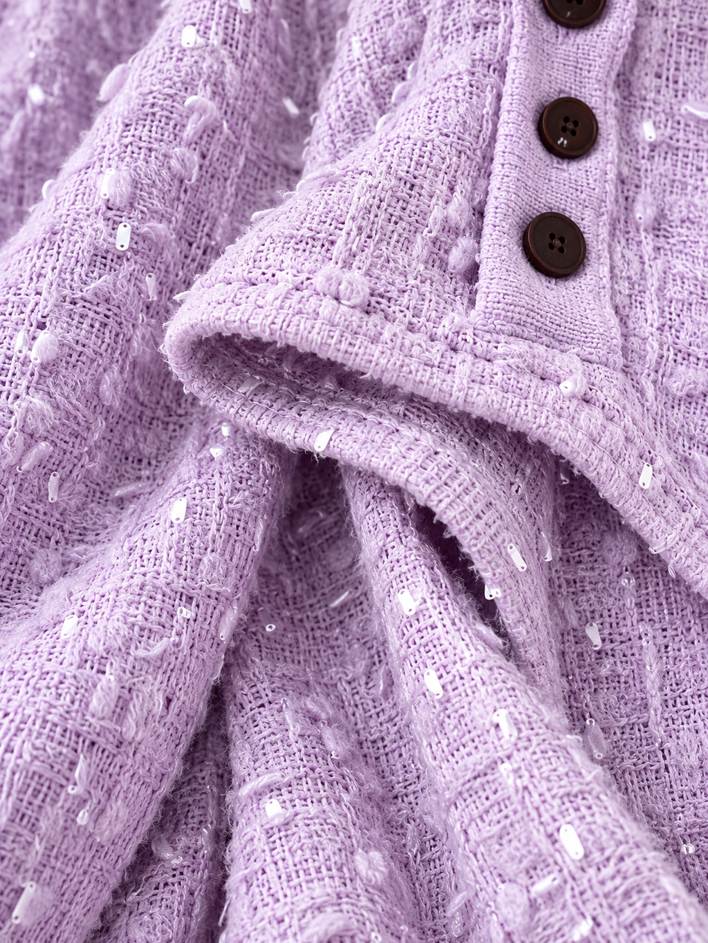Textured Button Knit Sweater