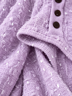 Textured Button Knit Sweater