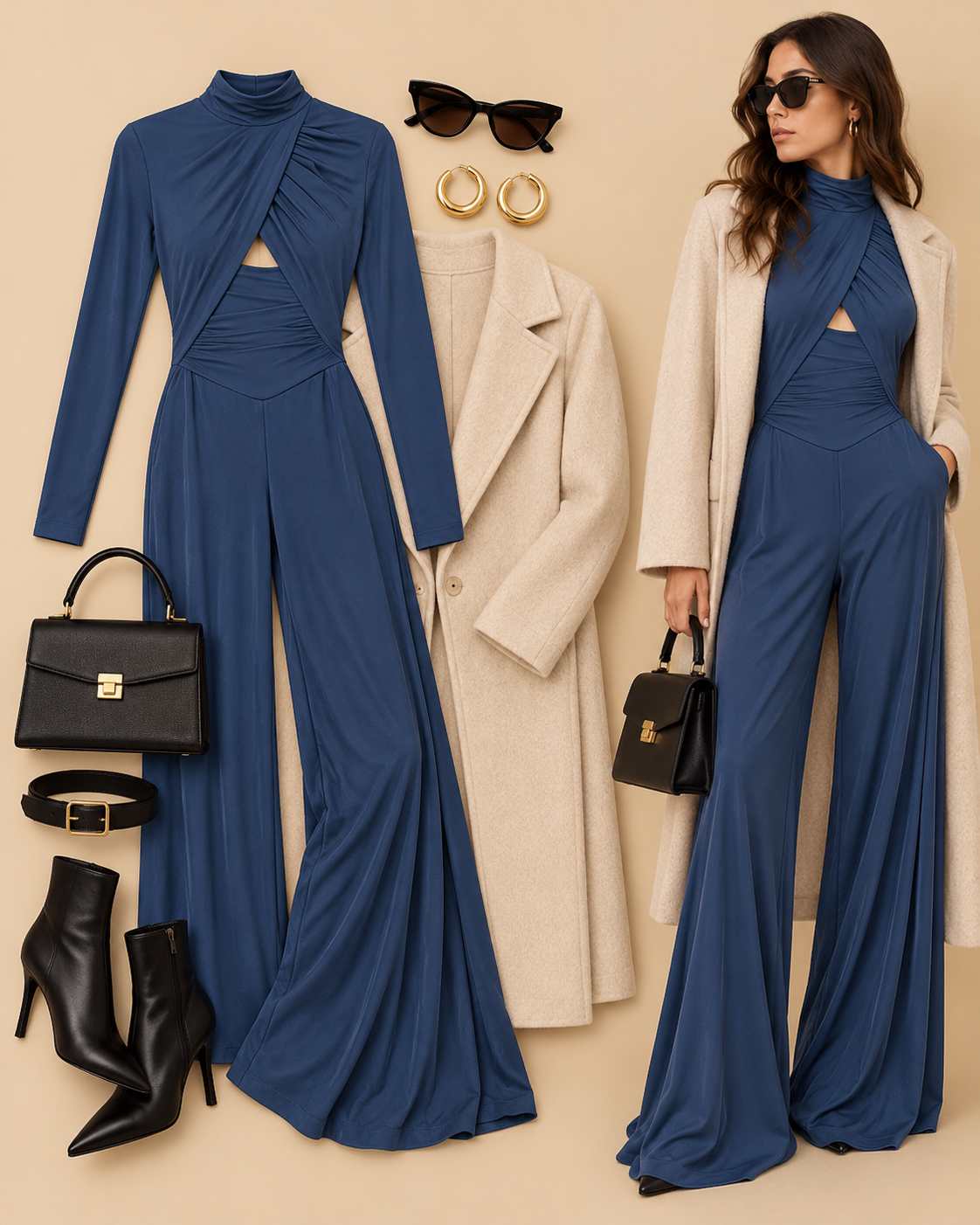 Slim Fit Long Sleeve Party Jumpsuit