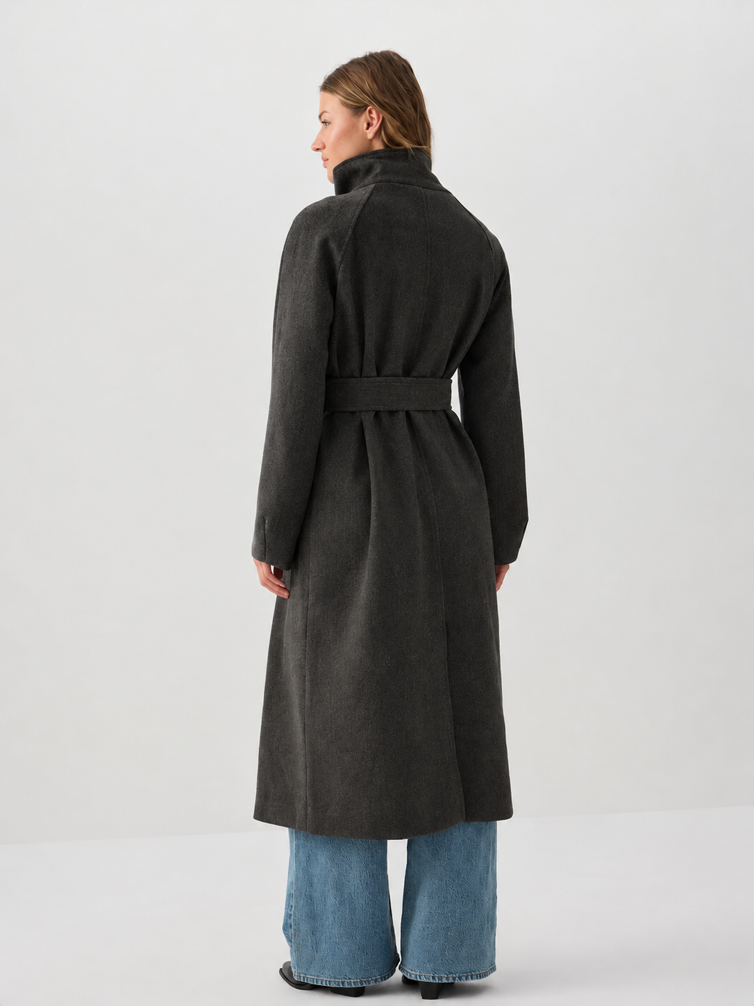 Oversized Belted Long Coat