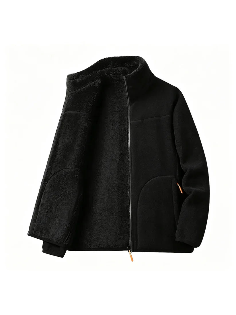 Relaxed Mock Neck Full-Zip Jacket