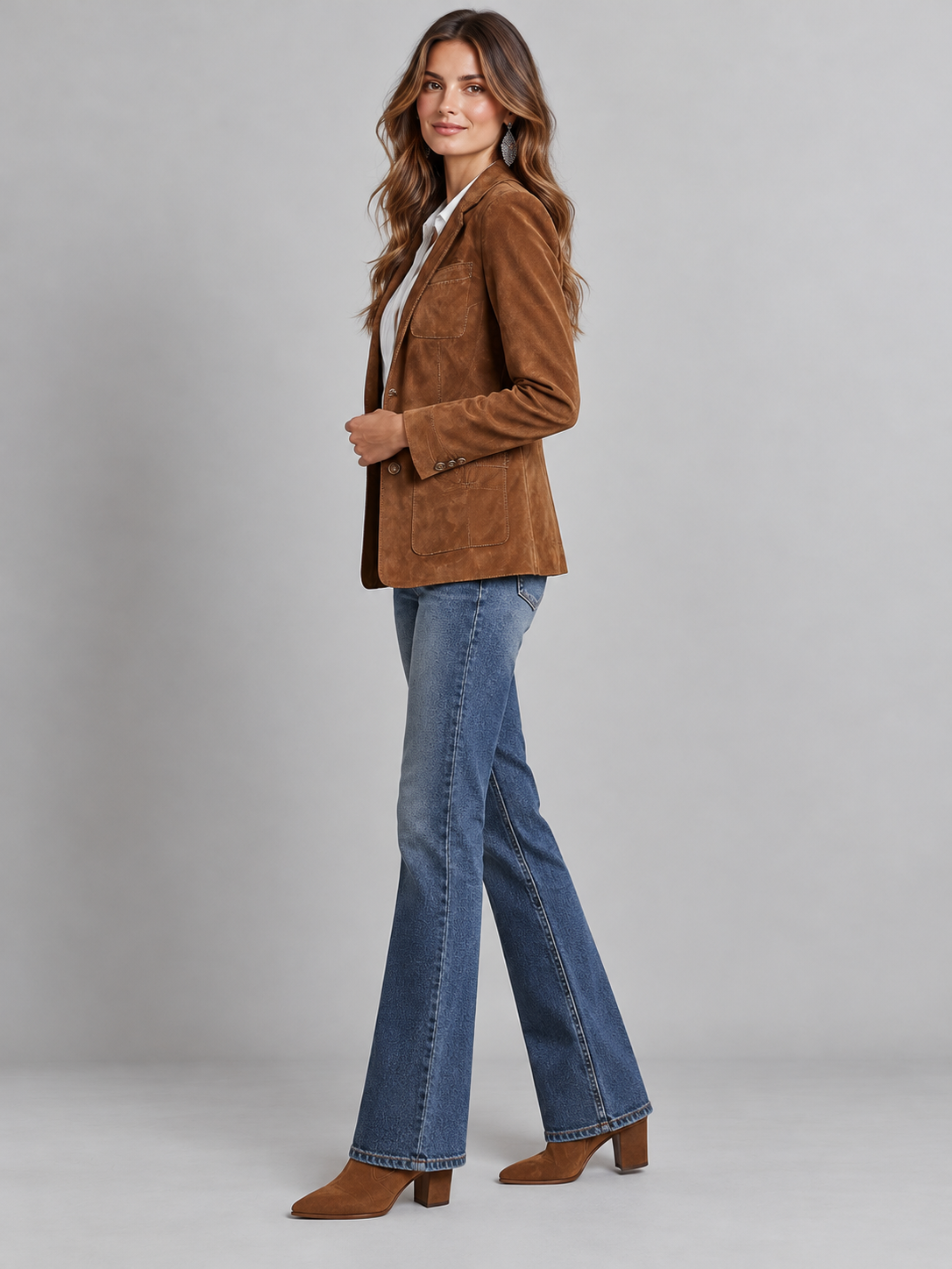 Vintage Suede Blazer Jacket