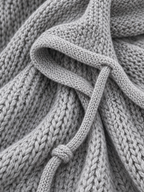 Casual Long-Sleeve Knitted Hoodie