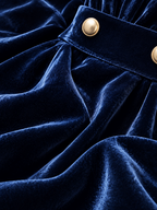 Luxury Velvet Wide-Leg Jumpsuit With Defined Waist