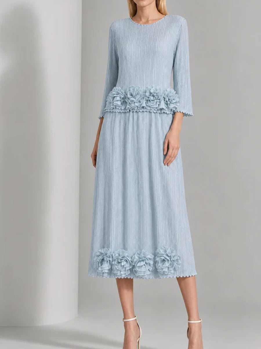 Elegant Floral Applique Skirt Set