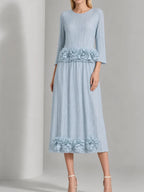 Elegant Floral Applique Skirt Set