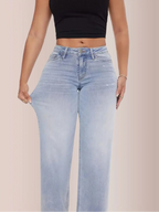 Plus Size Mid-Low Rise Baggy Jeans