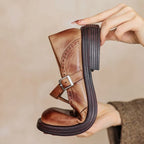 Vintage T-Strap Brogue Mary Jane Shoes