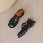 Vintage T-Strap Brogue Mary Jane Shoes