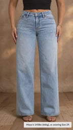 Plus Size Mid-Low Rise Baggy Jeans